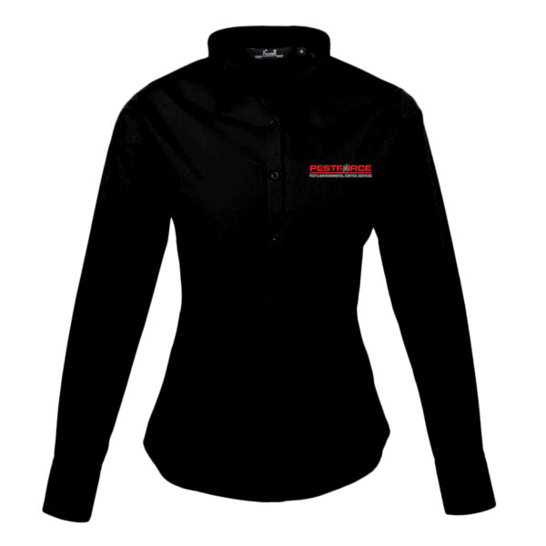 Pestforce Long Sleeve Formal Poplin Blouse Thumbnail